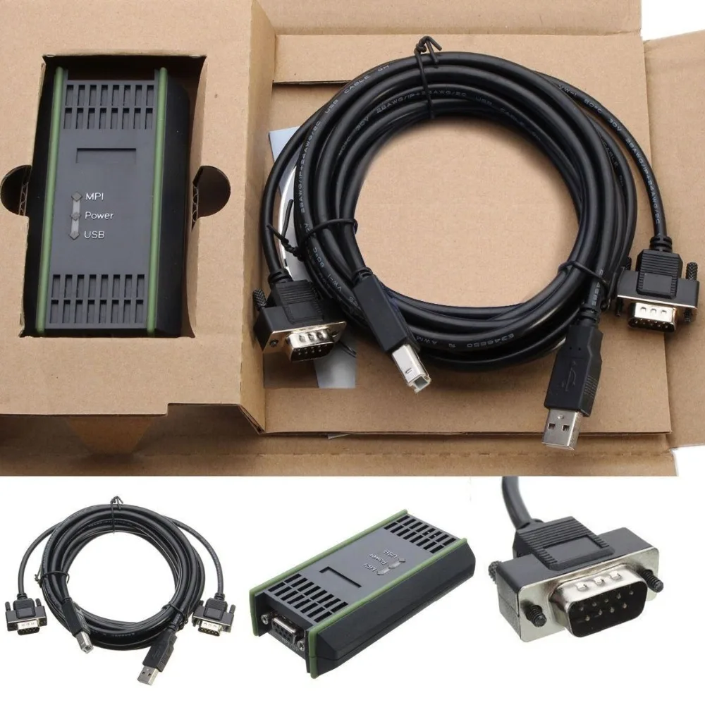 Adaptador de Cabo Adaptador para Siemens Cabo de Comunicação Usb pc S7 200 e 300 e 400 Plc Mpi Ppi 9 pin Substituir Siemens 6es7972 0cb20 0xa0