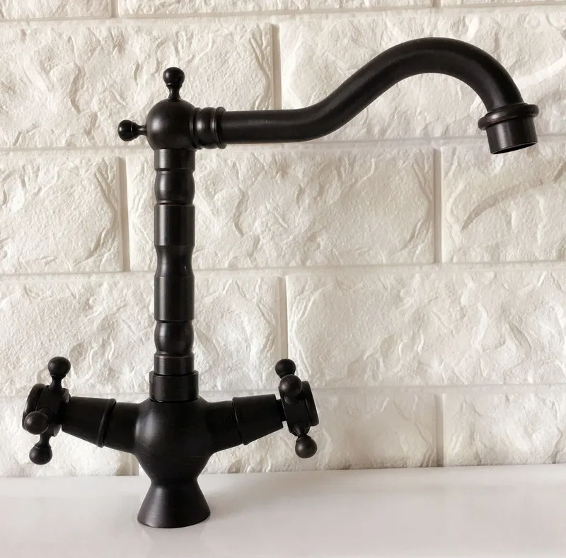 black-oil-rubbed-brass-dual-cross-handles-one-hole-bathroom-kitchen-basin-sink-faucet-mixer-tap-swivel-spout-deck-mounted-mnf363