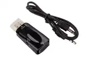 100 stks/partij * mini hdmi naar vga mannelijke en met 3.5mm jack audio kabel video converter adapter voor pc laptop dvd