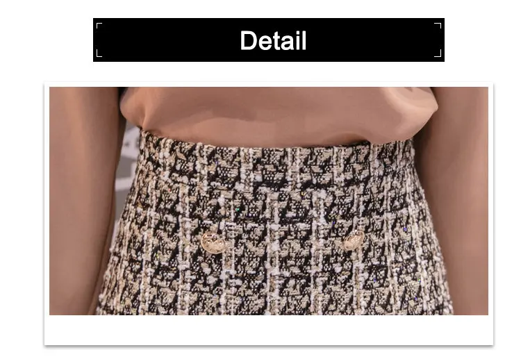 Vintage Plaid Women Skirt Winter 2019 New Fashion High Waist Skirt Ladies Woolen Skirts Jupe Femme Hiver Faldas Mujer Moda (10)
