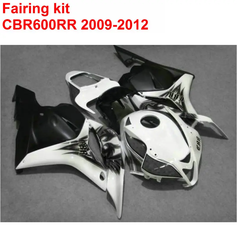 

Injection molding ABS full Fairing kit for HONDA cbr600rr 2009 2010 2011 2012 CBR 600 RR black white plastic fairings 09-12 LK21