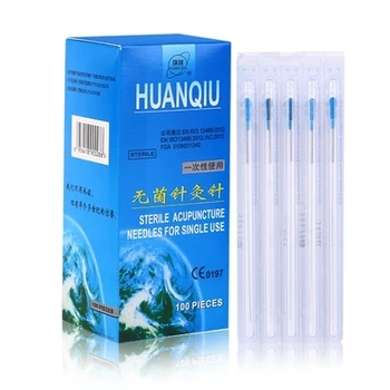 

new 5 boxes 100 pcs/box huanqiu acupuncture needle sterile acupuncture needle for single use with tube