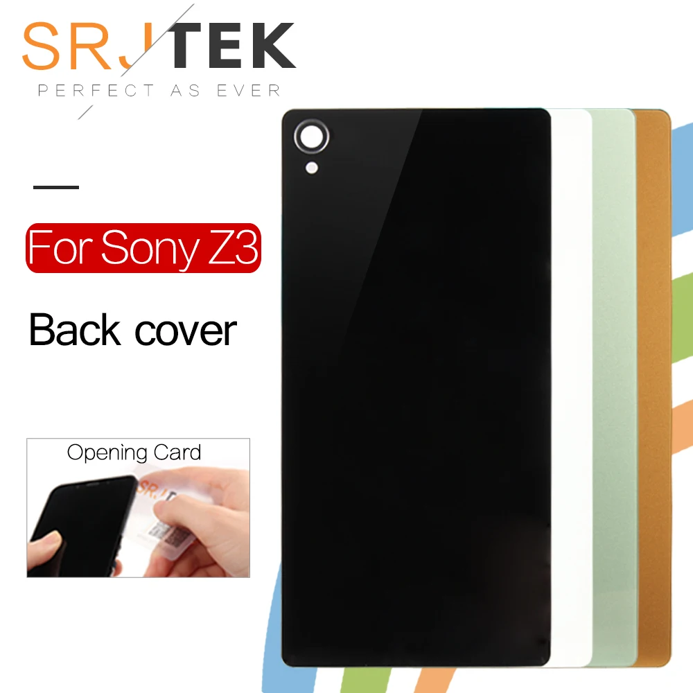 

SRJTEK For Sony Xperia Z3 Back Cover Door Rear Housing Case For Sony Xperia Z3 D6603 D6633 D6653 L55T Battery Cover With NFC