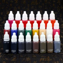 23 шт. 1/2 oz Перманентный Макияж Микро Пигмент чернил для татуажа, брови, подводка, губы для тату бодиарта Красота Инструменты татуировки чернила для макияжа Набор