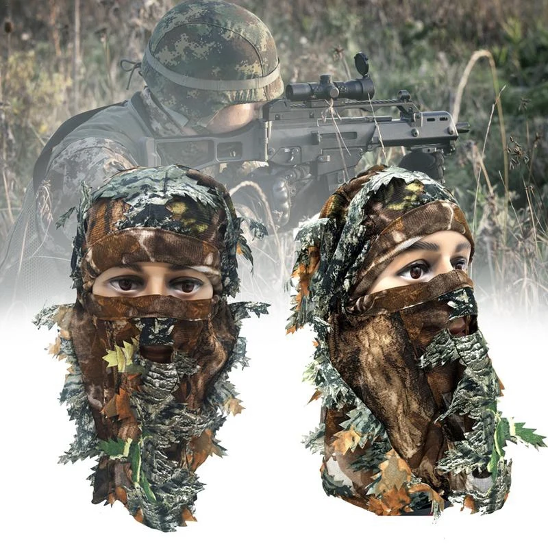 Камуфляж для лица маска 3D лист стерео Турция маска для охоты шляпа камуфляж маска для лица Балаклава лесной полный маска для лица Cs
