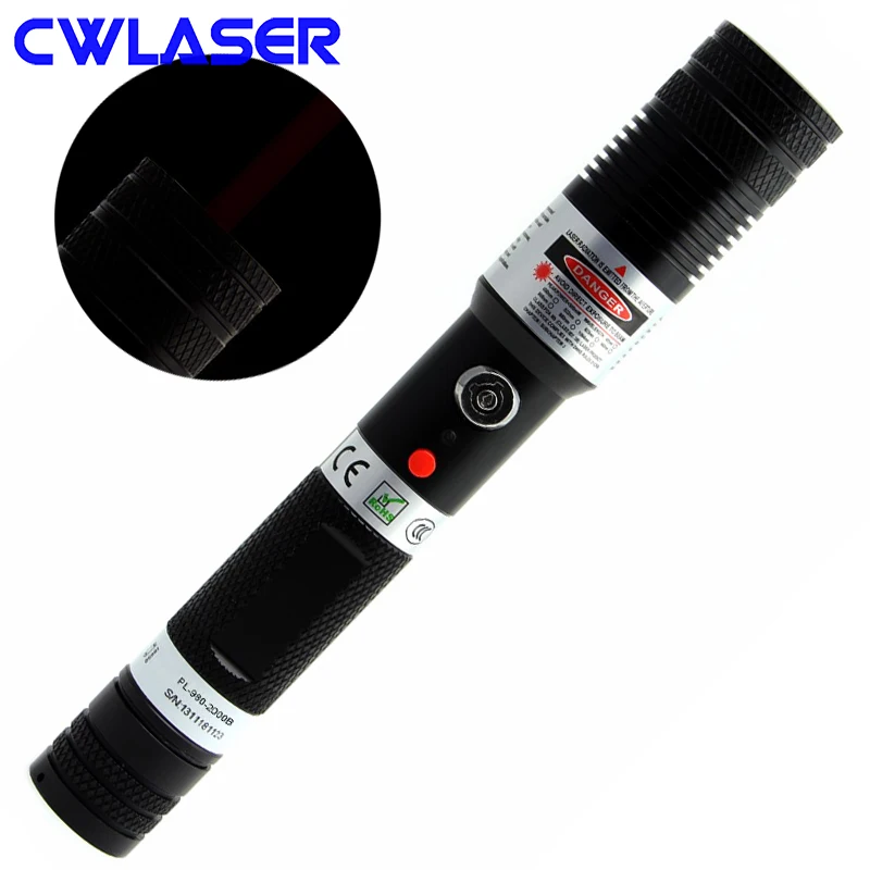 

CWLASER Real Power Portable 980nm Infrared Focusable Laser Pointer with Dual Lock (Black)