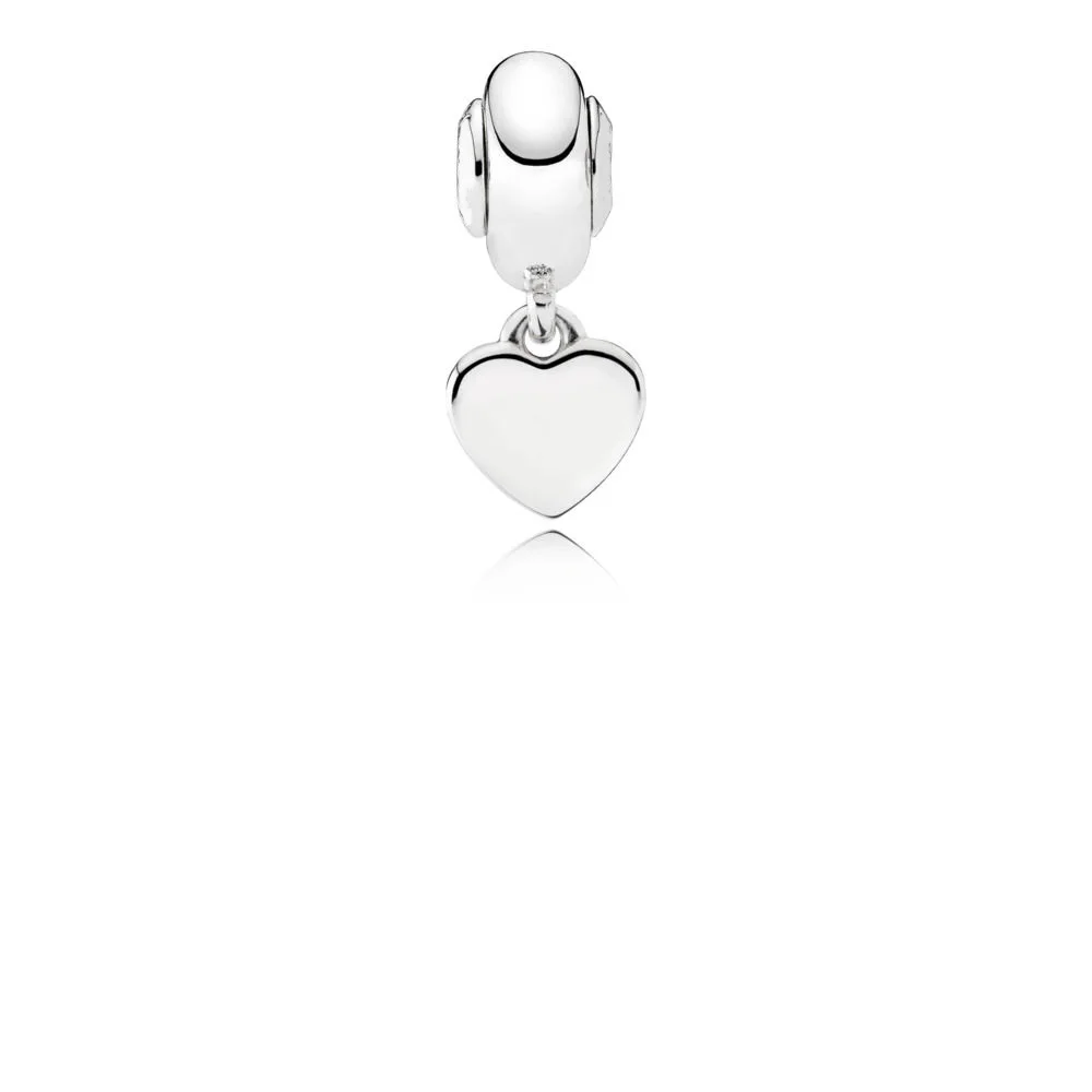 925 пробы серебряные бисерные Подвески однотонная одежда любовь кристалл кулон