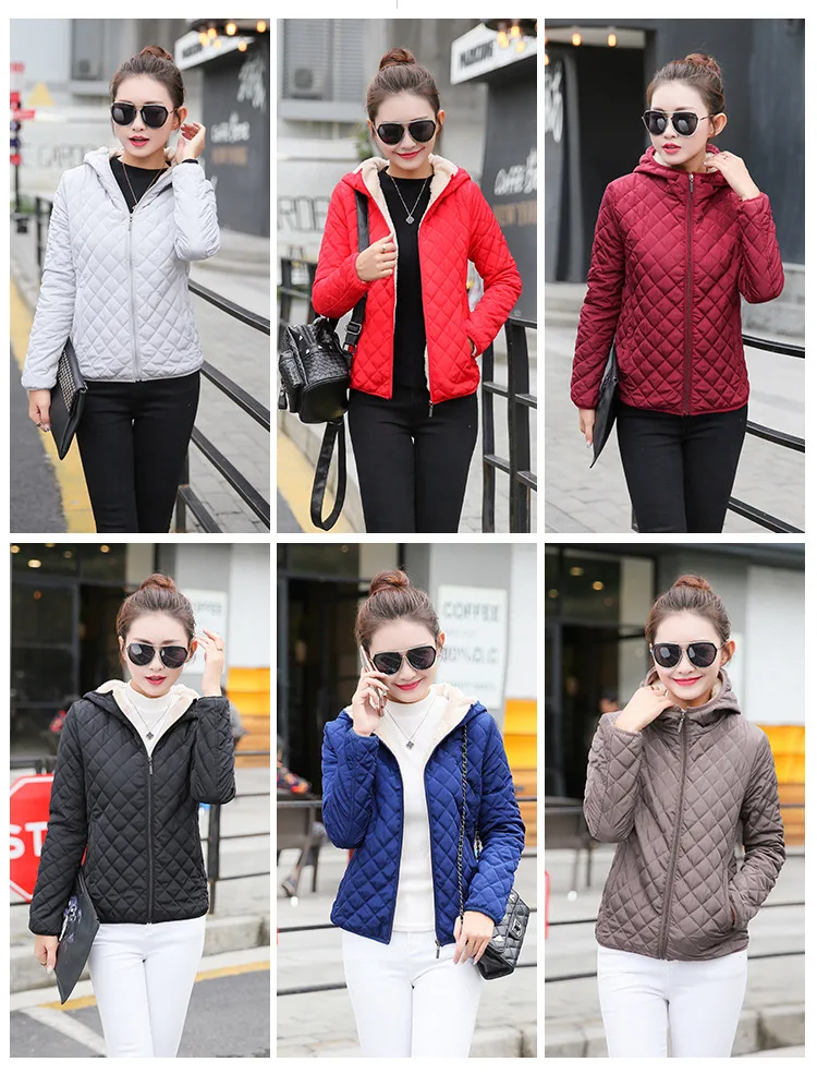 Women's Sexy Diamond Lattice Parka Jacket Variations