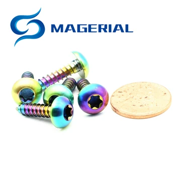 

Titanium Ti M4x17 M5x17 Self-Tapping Button Torx Truss Head Screw Bolt for Motorcycle Bike Car 2pcs