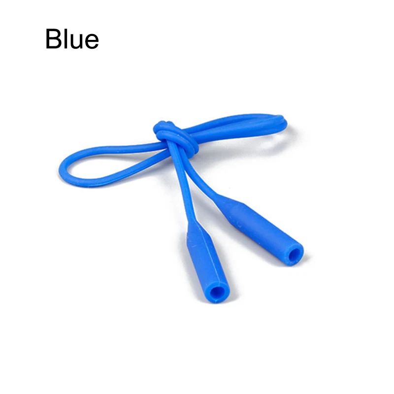 56cm Silicone Glasses Chain Strap Cable Holder Neck Lanyard for Reading Glasses Keeper MUG88 - Color: blue