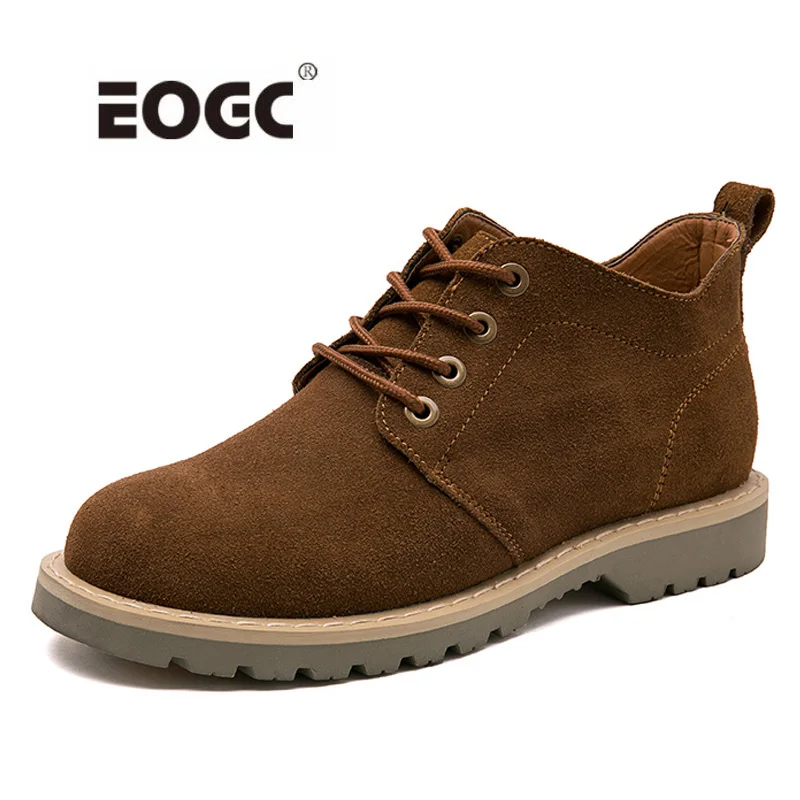

British Style Handmade Men Boots Suede Leather Autumn Winter Shoes Anti-Skidding Ankle Boots Shoes Men Dropshipping