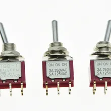 3x DPDT 6 Pin 3 способ Вкл/вкл Гитары Мини тумблер SALECOM автомобиля/лодки переключатели