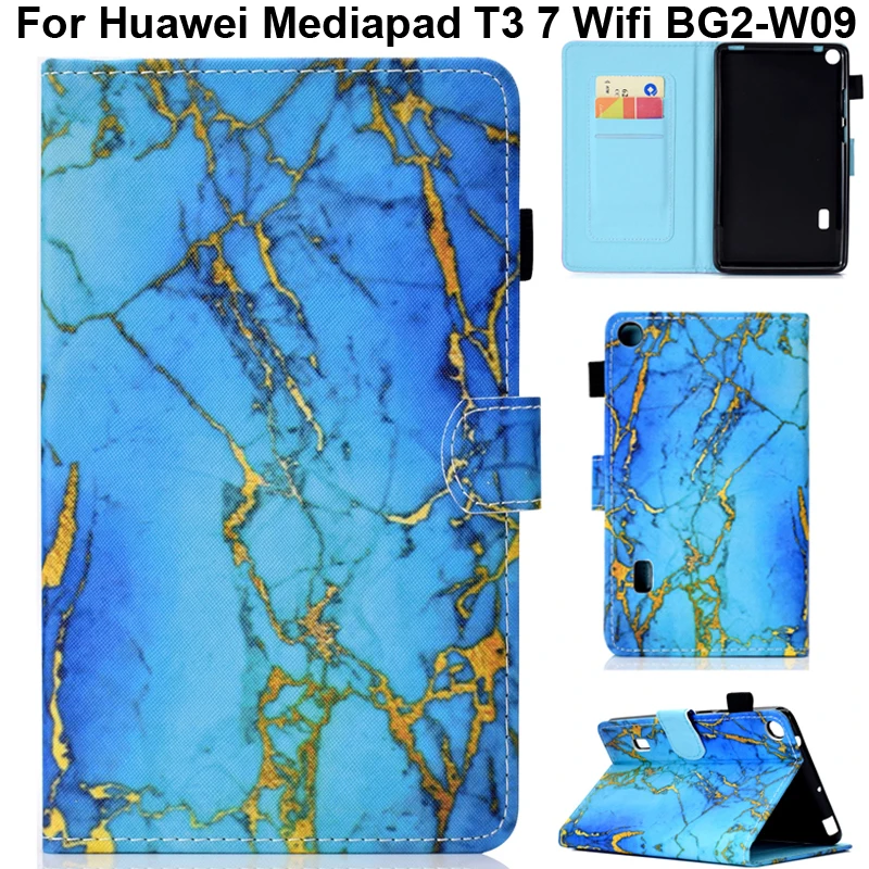 

Cute Cover For Huawei T3 7 Wifi BG2-W09 Case Lovely Owl Butterfly Marble Tree Elephant Flower Print Pouch HuaweiT3 7.0 inch Bag