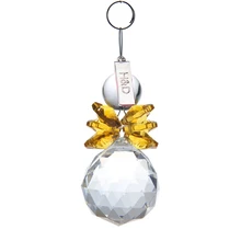 H& D 10 шт. хрустальный шар Подвеска для брелка подвесное украшение люстра часть украшение дома(желтый