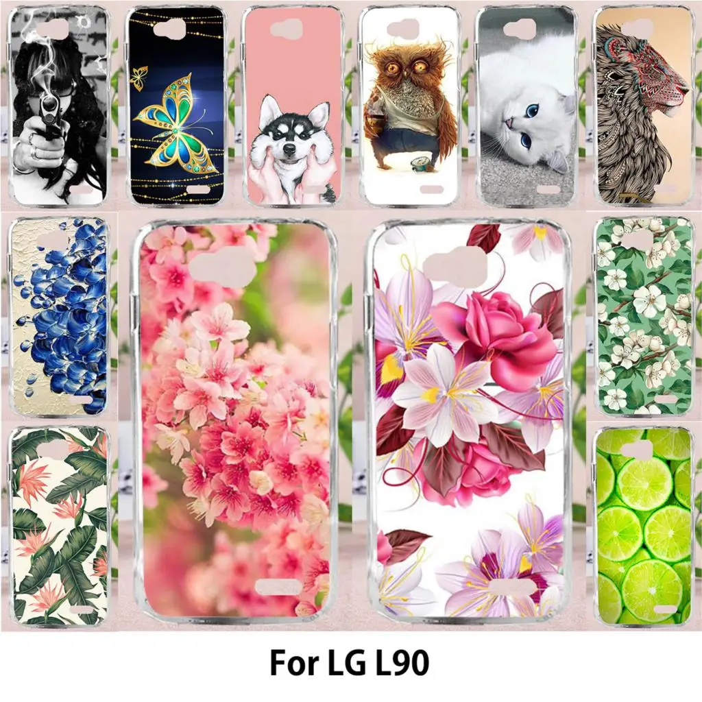 

TAOYUNXI Cases For LG L90 D405 Single Sim Covers For LG L90 Dual D410 D415 Dual Sim Silicone Soft Painted 4.7 inch Bags Skins