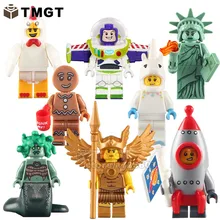Строительные блоки 10 лотов ofPG8061 пряники Базз Лайтер Летающий воин курица Единорог человек Медуза ракета мальчик Кирпичи Игрушки