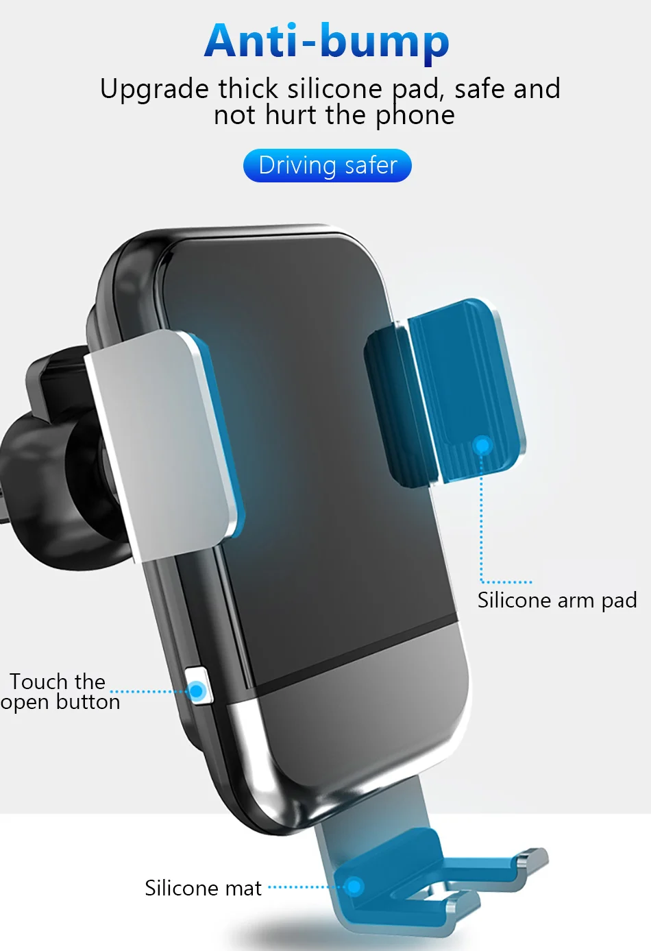 !ACCEZZ 2 in 1 510W Fast Car Wireless Charger For iPhone 8 X XS Xiaomi 7 8 Samsung S8 Phone Wireless Charging Auto Stand Holder (6)