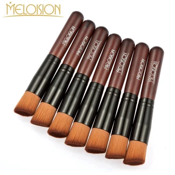 Buy By DHL 500Pcs/Lot Wholesale Pro Foundation Makeup Brushes Maquiagem Women Flat Contour Powder Make Up Brushes Cosmetics