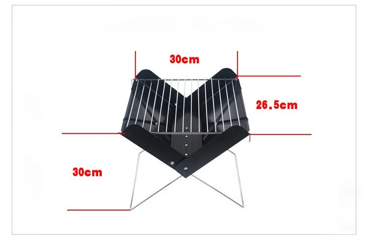 Портативный складной гриль для барбекю на древесном угле, съемный гриль для барбекю на открытом воздухе, легко собрать
