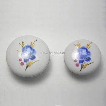 

New 2pcs 38mm Ceramic Cabinet Drawer Knob Cartoon Cupboard Knob Bedroom Wardrobe Closet Knobs Dresser Pulls Shoesbox Pulls