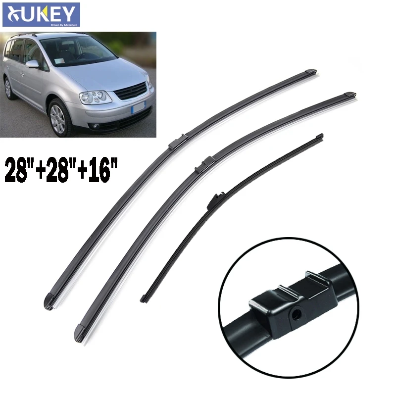Xukey Windscreen Wiper Blades For Vw Touran 20032006 28"28"16" Set