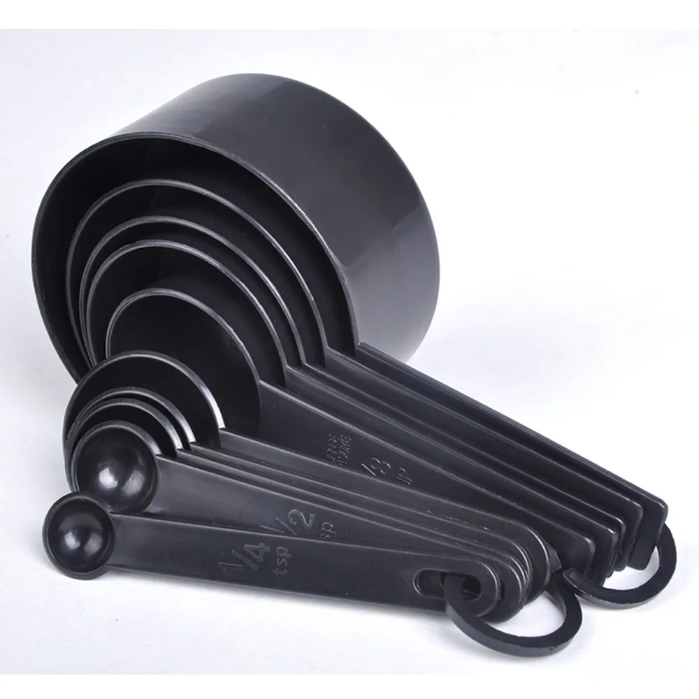 10pcslot-Spoon-Measurement-Set-Black-Plastic-Measuring-Spoons-Cups-Kitchen-Tools-For-Baking-Coffee-Utensil-Set-Kit-KC1186 (8)