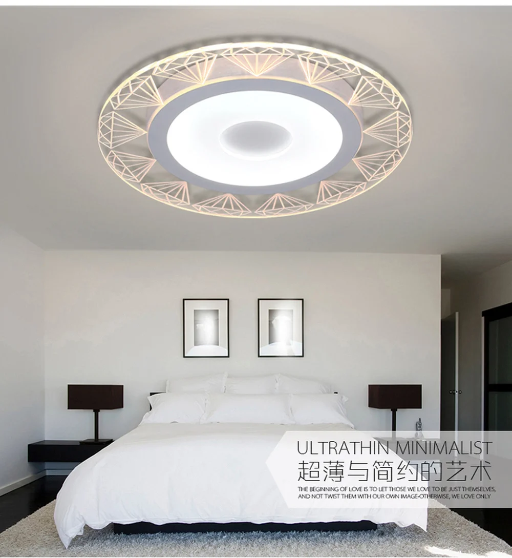 

Modern led ceiling lamp living room lamp super thin atmosphere main bedroom acrylic circular study room ceiling lights LU8161001