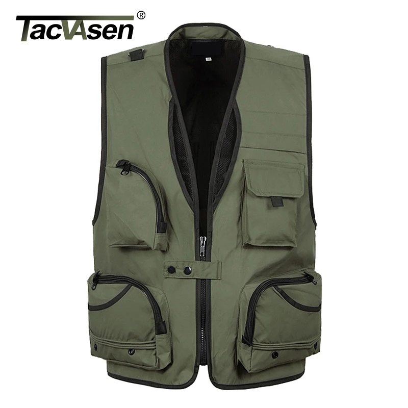 

TACVASEN Military Tactical Vests Summer Breathable Sun-proof Fish Vests Multi-Functional Mesh Army Vests Waistcoat Clothes