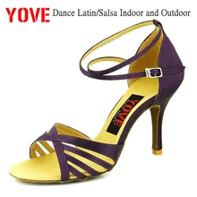 YOVE стиль w121-82 танцевальная обувь Бачата/Сальса крытый и открытый Женская танцевальная обувь