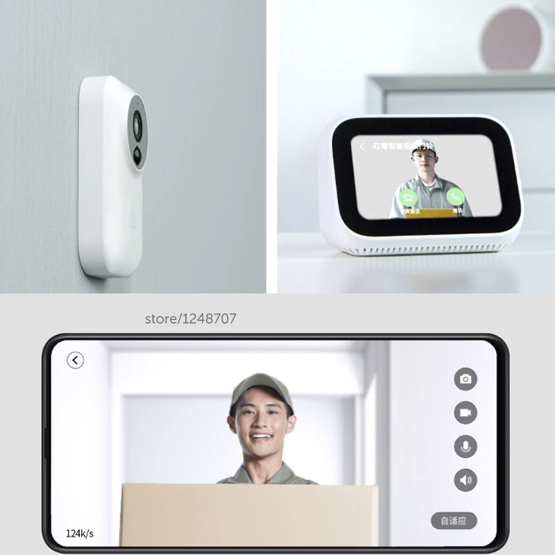 Xiaomi Zero AI распознавание лица 720P ИК ночного видения видео дверной звонок набор обнаружения движения SMS Push домофон Облачное хранилище