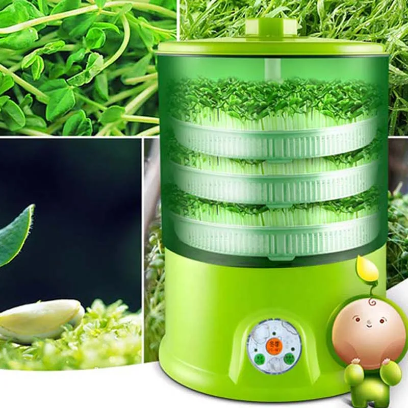 Интеллектуальная машина для выращивания ростков фасоли, автоматический термостат большой емкости для выращивания зеленых семян, автоматическая машина для выращивания бобов