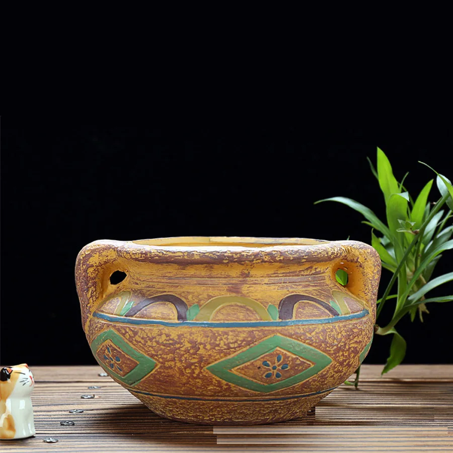 beautiful pattern ceramic bonsai pot planter plant flower