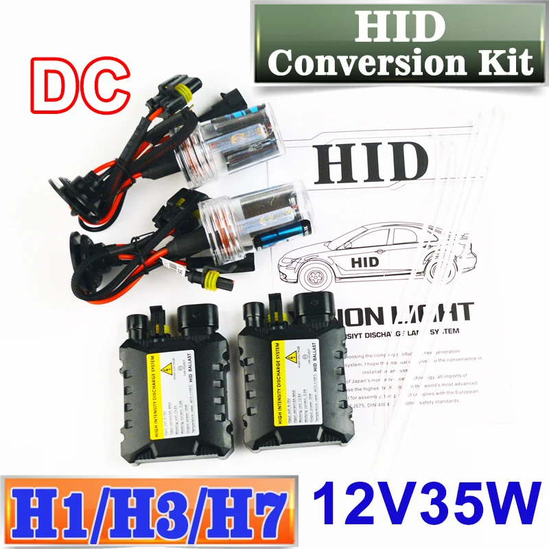 Flytop ксенон DC HID переделочный комплект 12 V 35 W H1 H3 H7 лампы Тонкий балласт