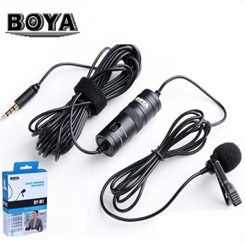 

BOYA BY-M1 Lav Lavalier microfone Omnidirectional Condenser Microphone 3.5mm Mic for Canon,for Phone DSLR Audio Recorders