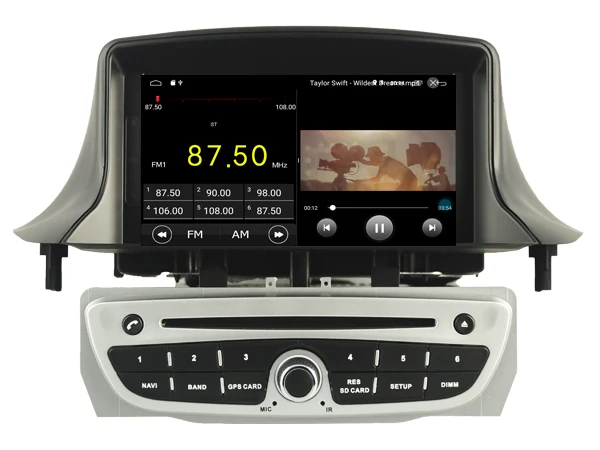 DE! AVGOTOP Android 9 автомобильный Радио навигационный плеер для RENAULT MeganeIII Fluence(2009-2011) MP3 MP4 Wifi автомобиля gps
