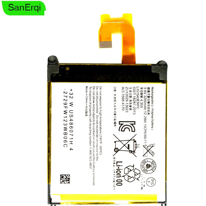 

SanErqi 10PCS / LOT Tested LIS1543ERPC For Sony Xperia Z2 L50 L50W L50U L50T D6502 D6503 Sirius SO-03 3200mAh Battery