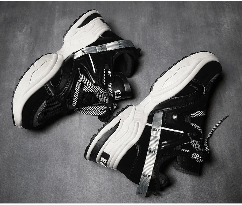Men's Casual Shoes Trainers Sneakers Dad Shoes Men Winter Classic High Platform Chunky Sneaker Black And White Sneakers Men Shoe (21)