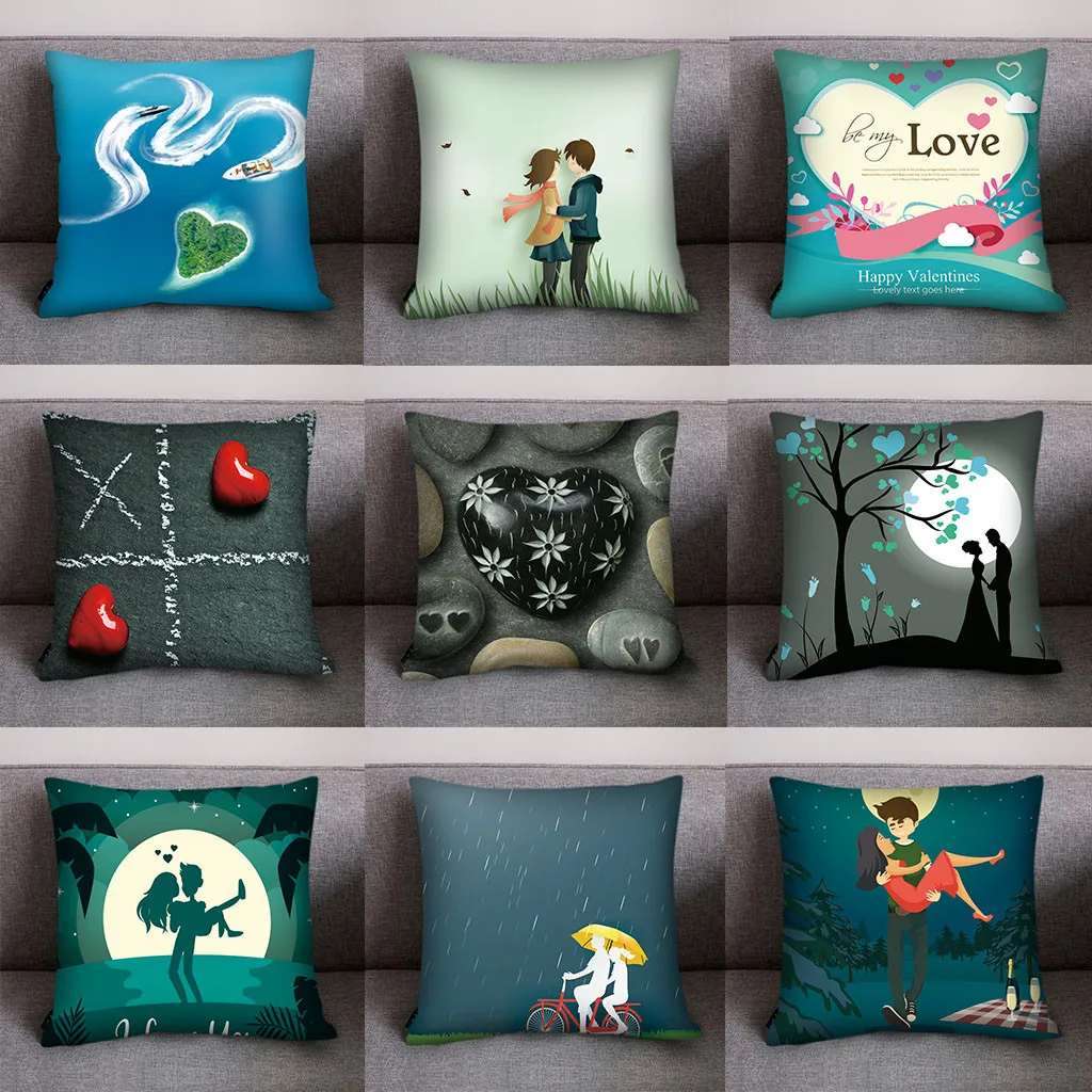 

ISHOWTIENDA Print Pillow Case Polyester Sofa Car Cushion Cover Home Decor sofa decorative cushions printed square polyester