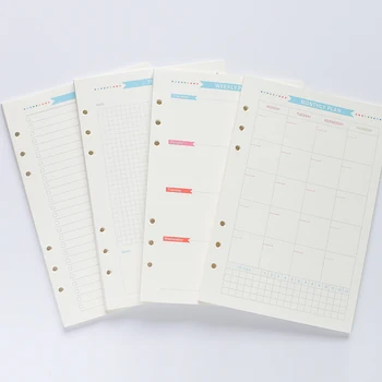 

A5/A6 replace the inner core 6 hole loose leaf notebook filler papers can as accounts recording and plan book