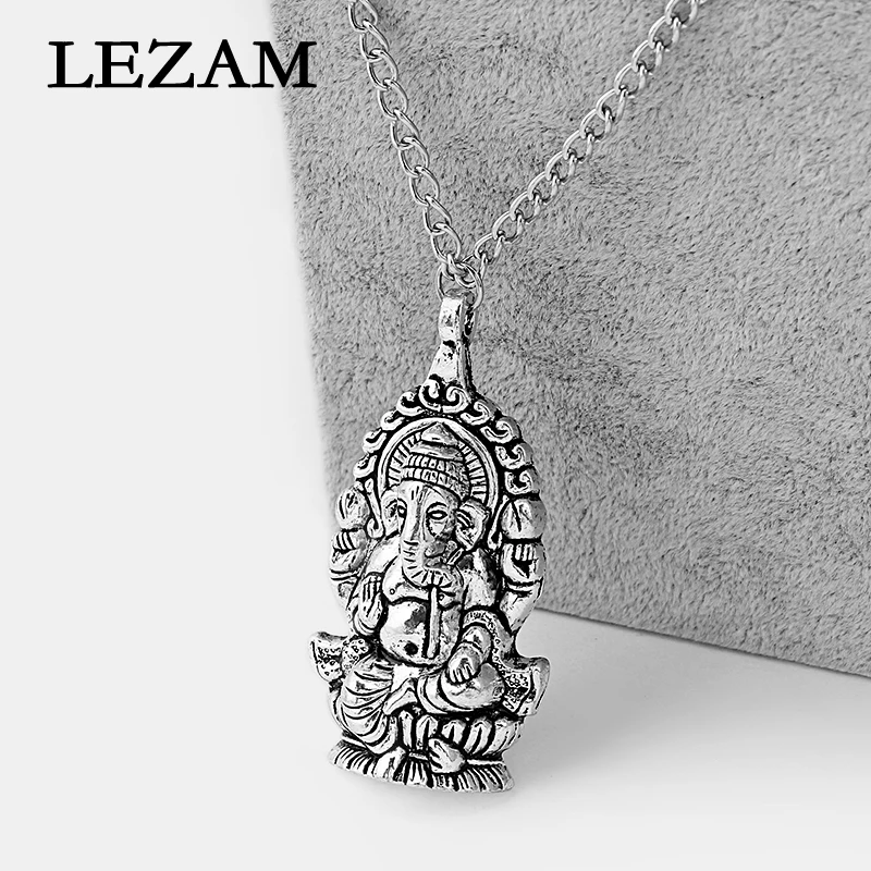 

1pcs Fashion Necklace Charms Large Ganesa God Elephant God Pendant Collar Chain Necklace Jewelry For Women Men Jewelry Bijoux