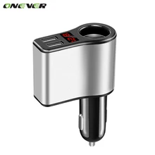 Onever Quick Charge 5V 3.1A 2 порта USB Автомобильное зарядное устройство для iPhone iPad samsung 12 V-24 V розетка для автомобильного прикуривателя адаптер зарядное устройство