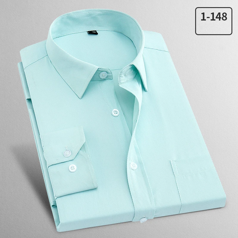 جديد وصول 2019 الرجال قمصان الصلبة ضئيلة الرجال اللباس قمصان طويلة الأكمام الذكور الأعمال العمل ارتداء عارضة الشتاء الخريف YN10162