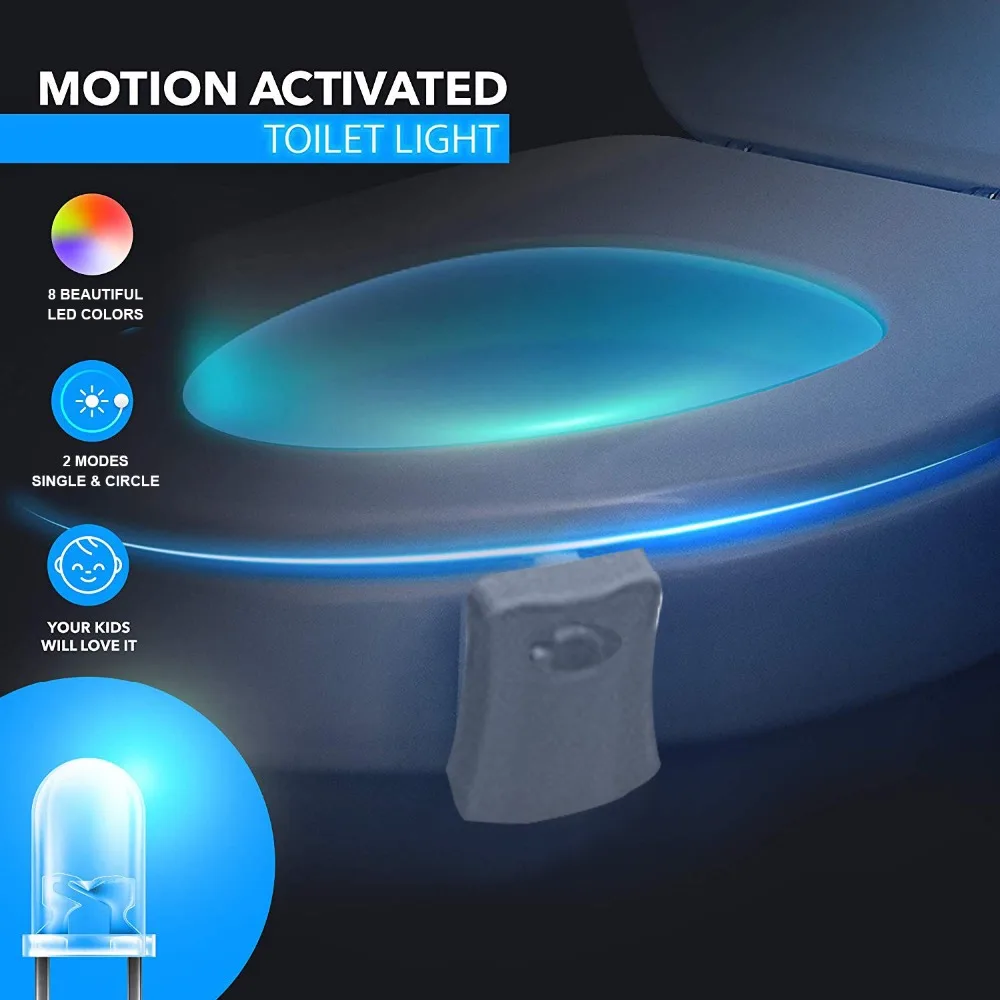 motion sensor led toilet light