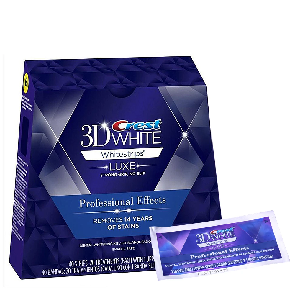 20 мешков/коробок или 10 мешков/NoBox Crest 3D Whitestrips профессиональные эффекты гель для отбеливания зубов Гигиена полос полости рта Отбеливание зубов