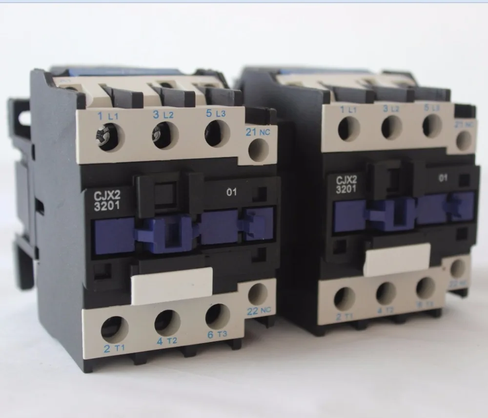two openmechanical interlocking AC contactor CJX2 3210Nin Contactors