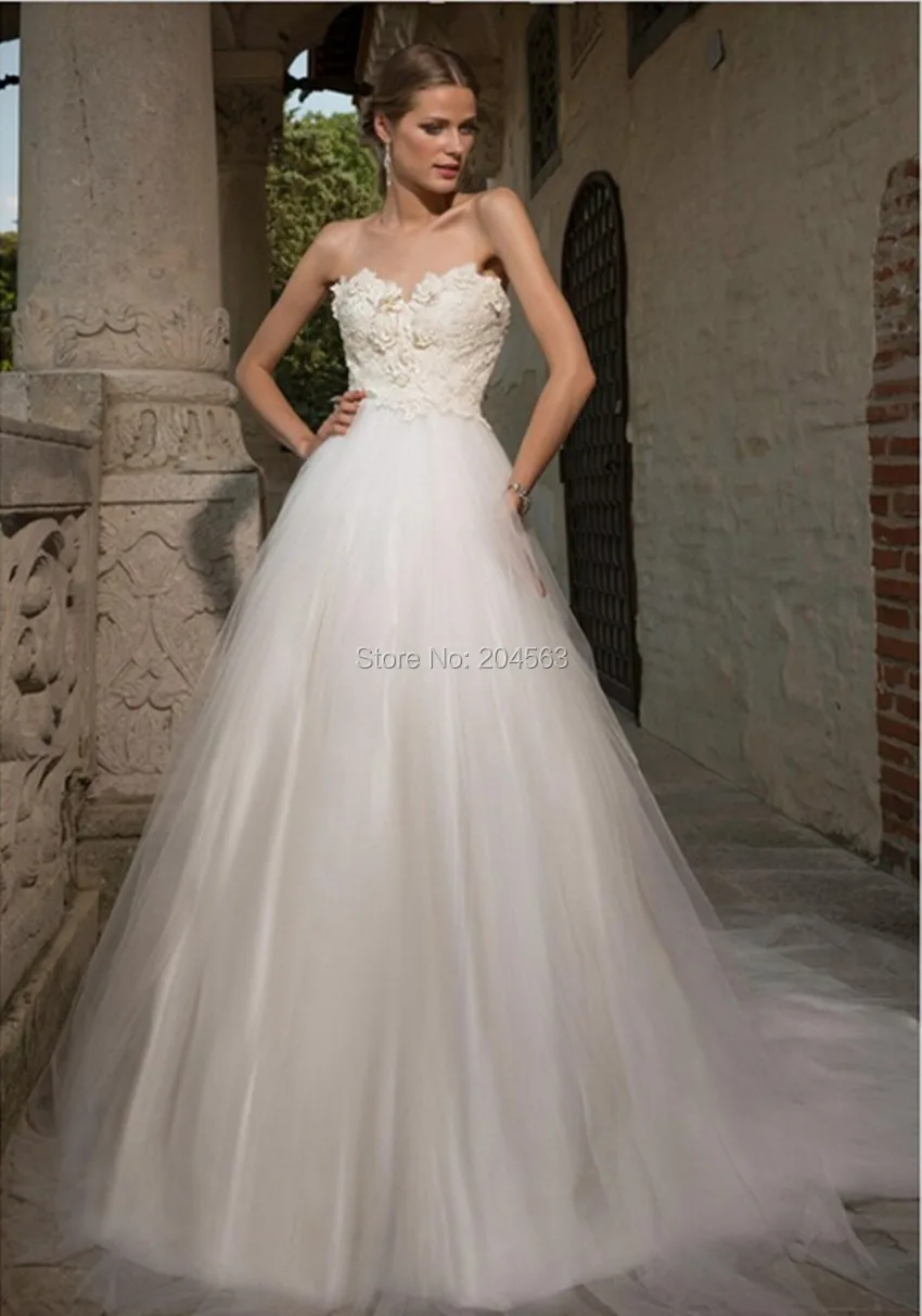 

Free Shipping In Stock Lovely Sweetheart Wedding Dress any size/colour