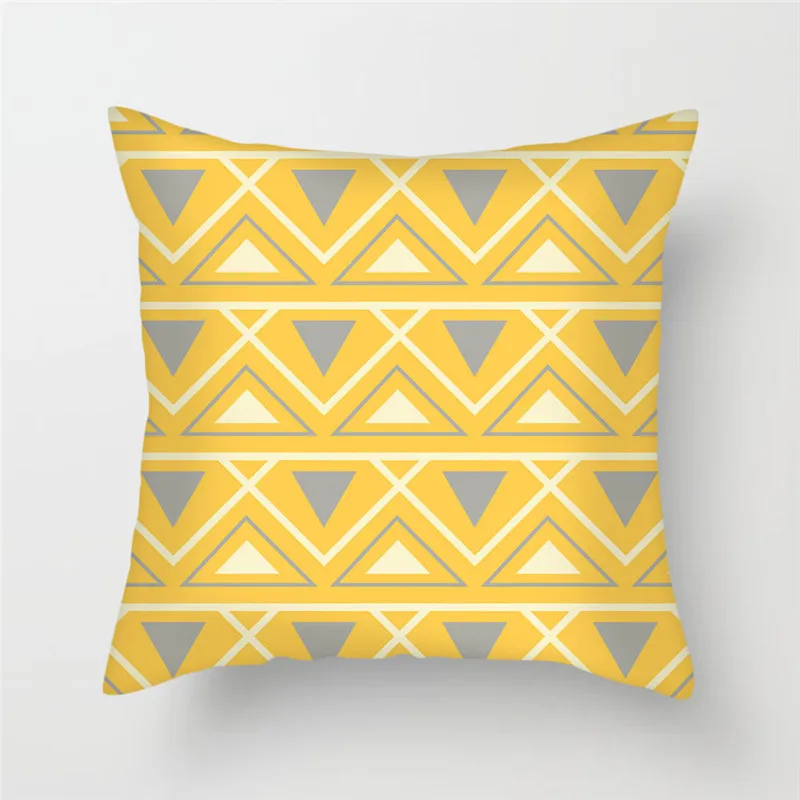 Fuwatacchi Banana Pattern Throw Pillow Cover Yellow Geometric Cushion Cover for Home Chair Sofa Decorative Pillowsases