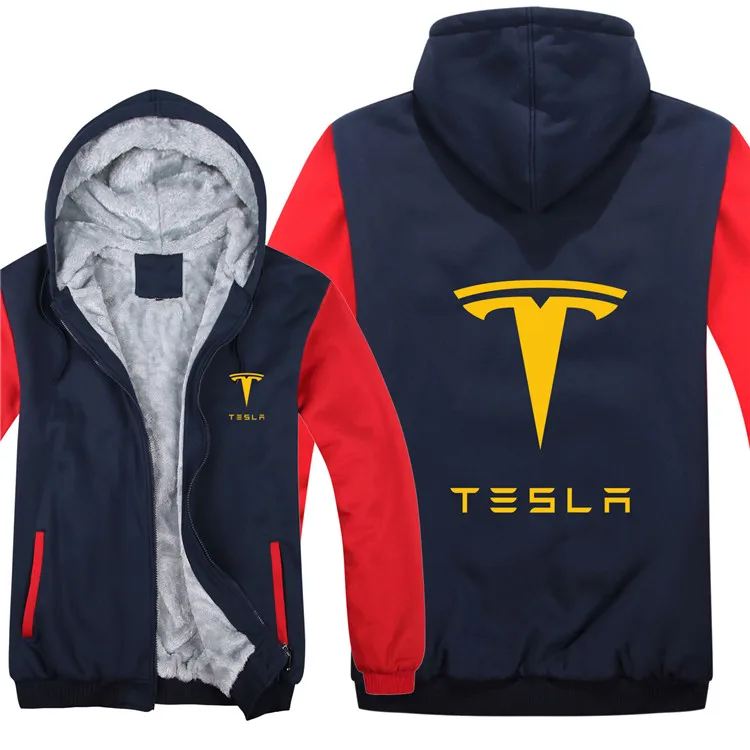 Зимние толстовки с капюшоном «Tesla» мужские модные пальто шерсть подклад куртки толстовки с теслой капюшоном мужские пальто HS-013 - Цвет: as picture