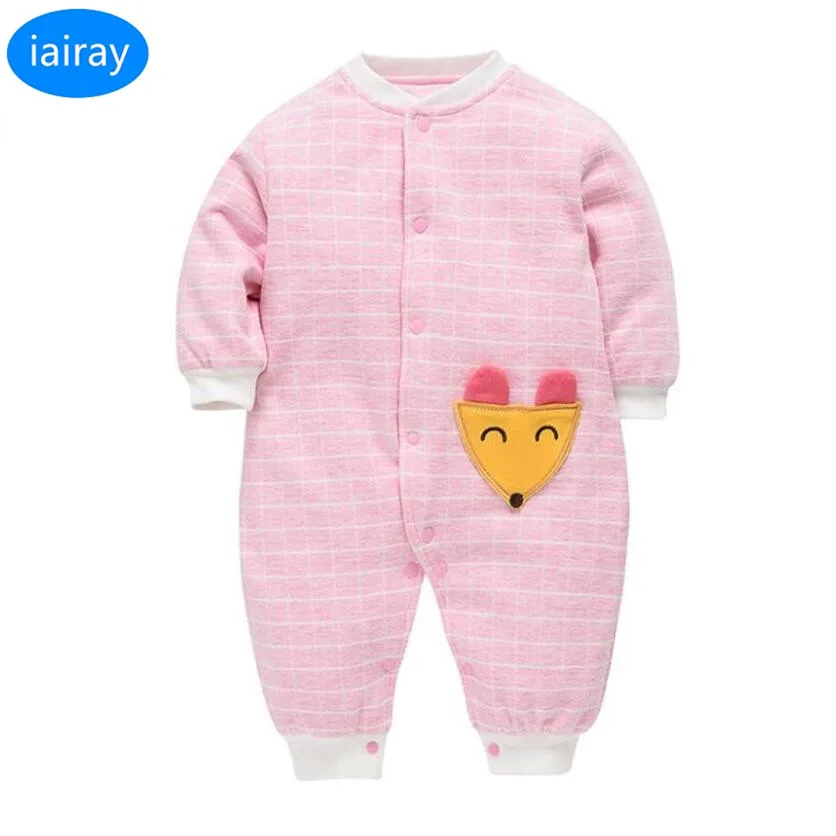 iairay cotton baby girl romper winter thermal underwear infant boy warm