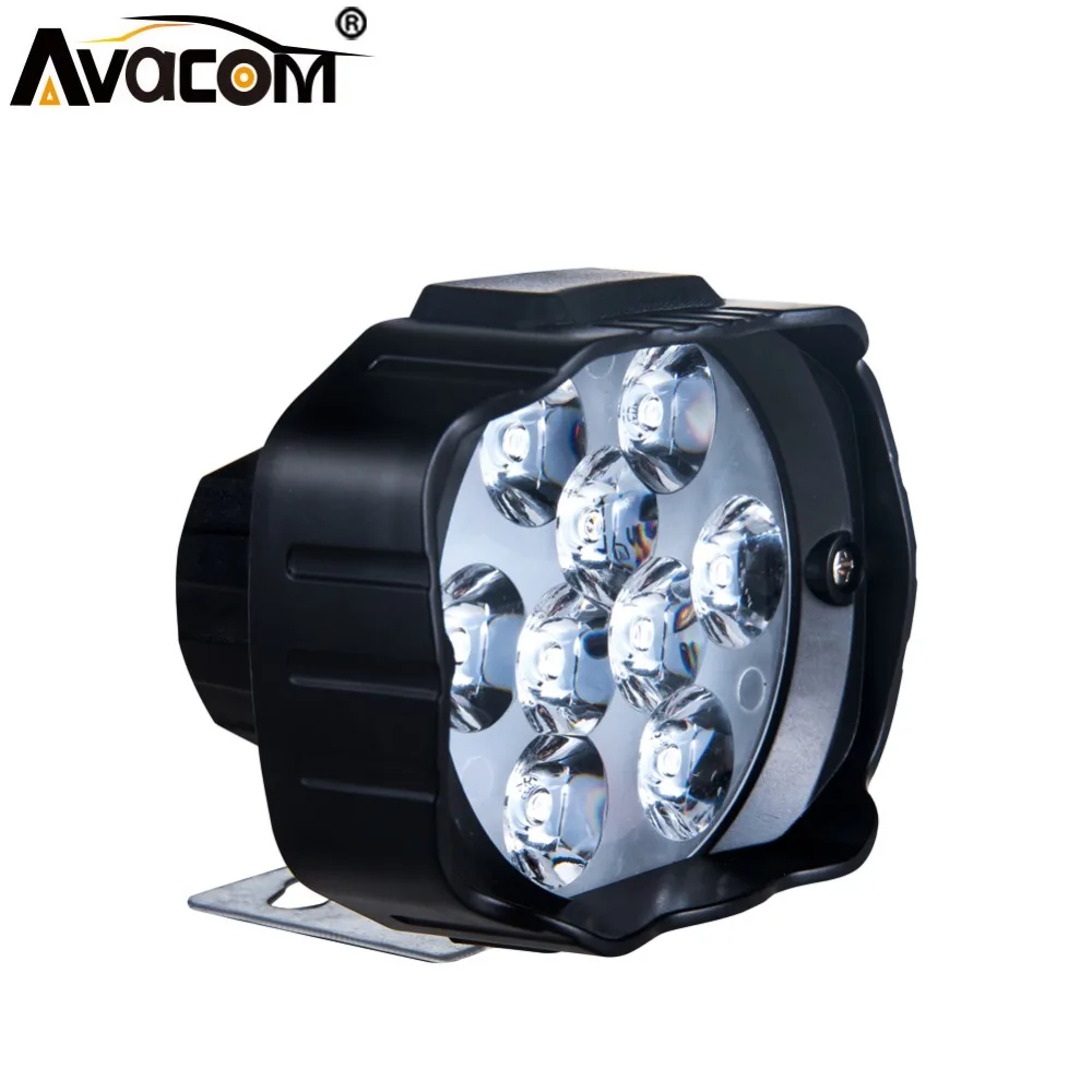 

Avacom Super Bright Motorcycle External Headlight Spotlight 9W 12V 24V Motorbike Led Light Fog Spot Headlamp Moto Working Light